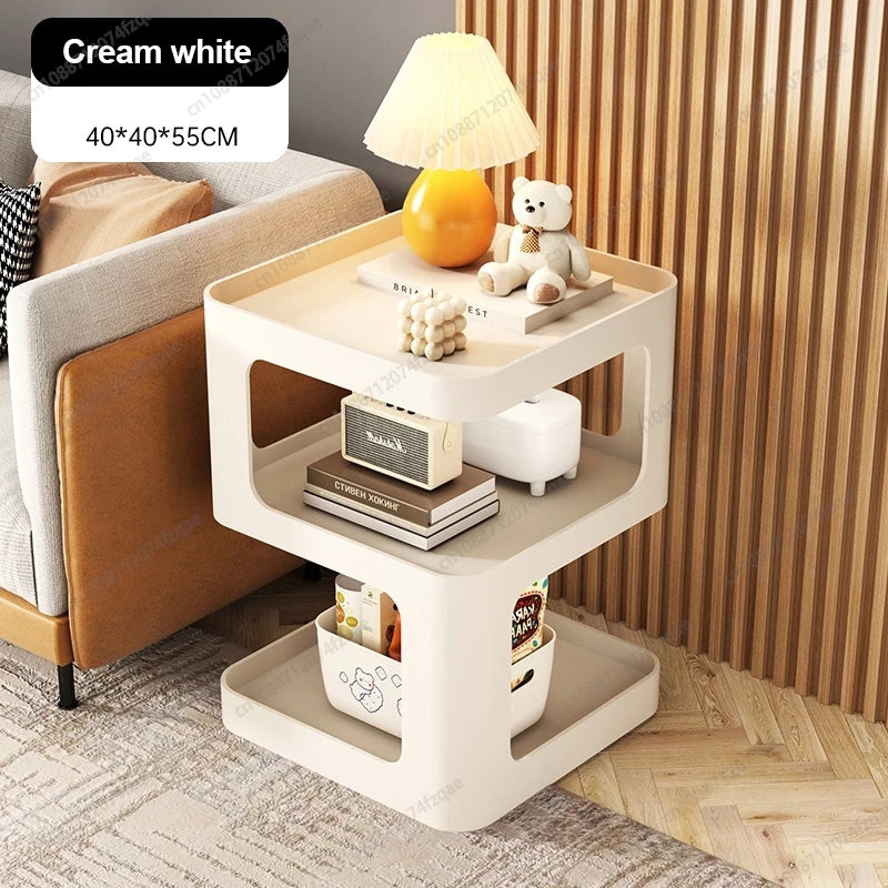 Function Minimalist Iron Bedside Shelf Nightstand For Home Office Storage