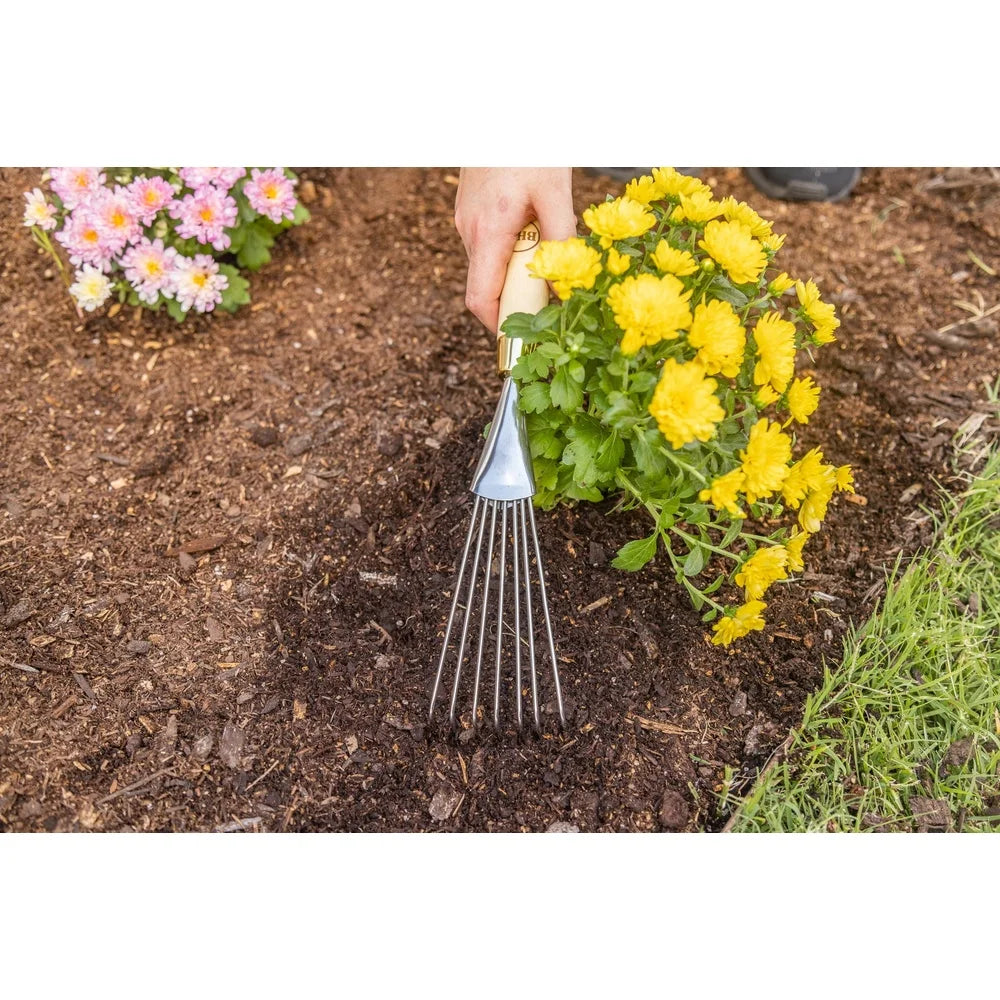 XMSJ Stainless Steel Garden Tool Set With Wood Handles