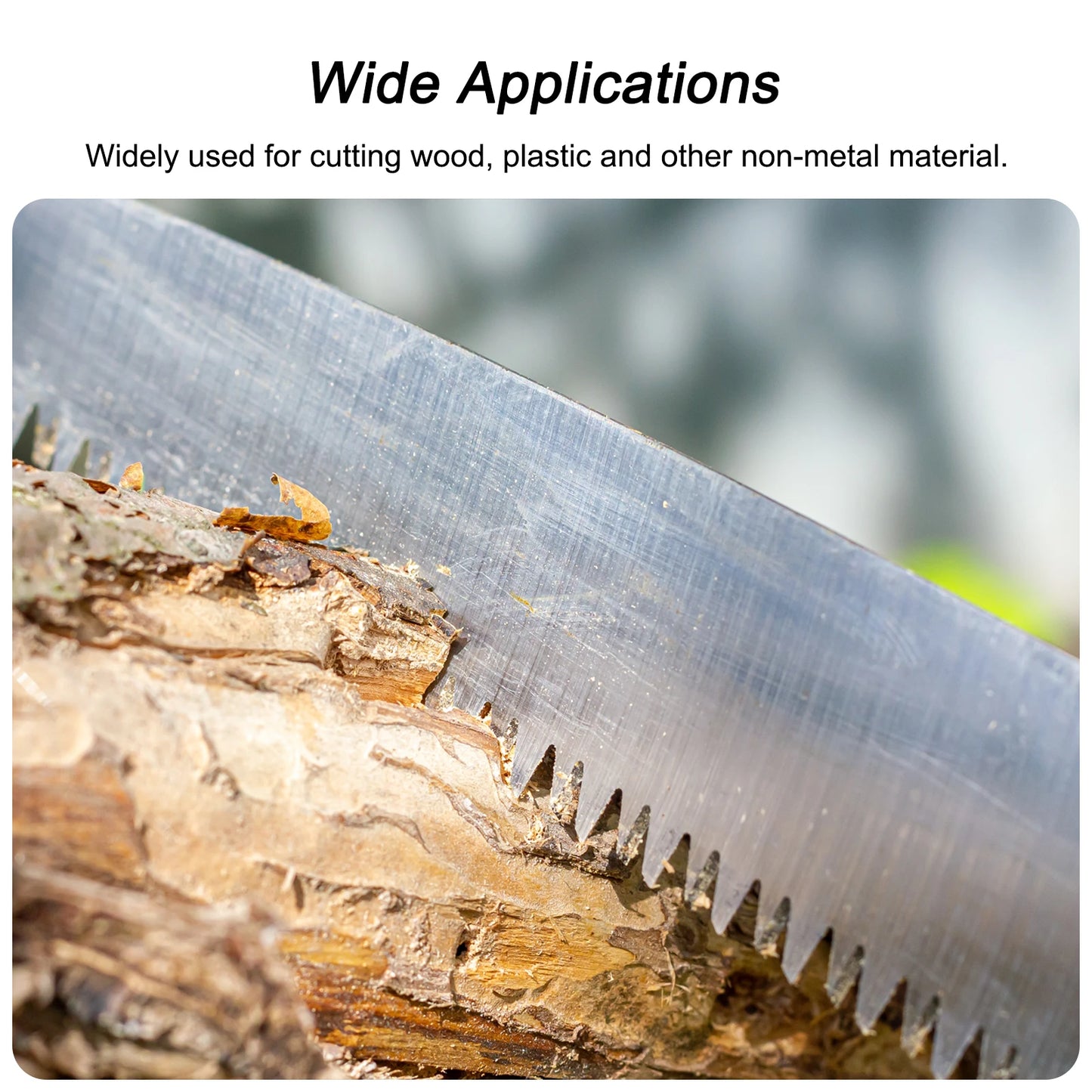 Pruning Saws Straight Blade Hand Saw Iron Handle for Camping Garden Wood Tree Branches Trimming 21 Inch