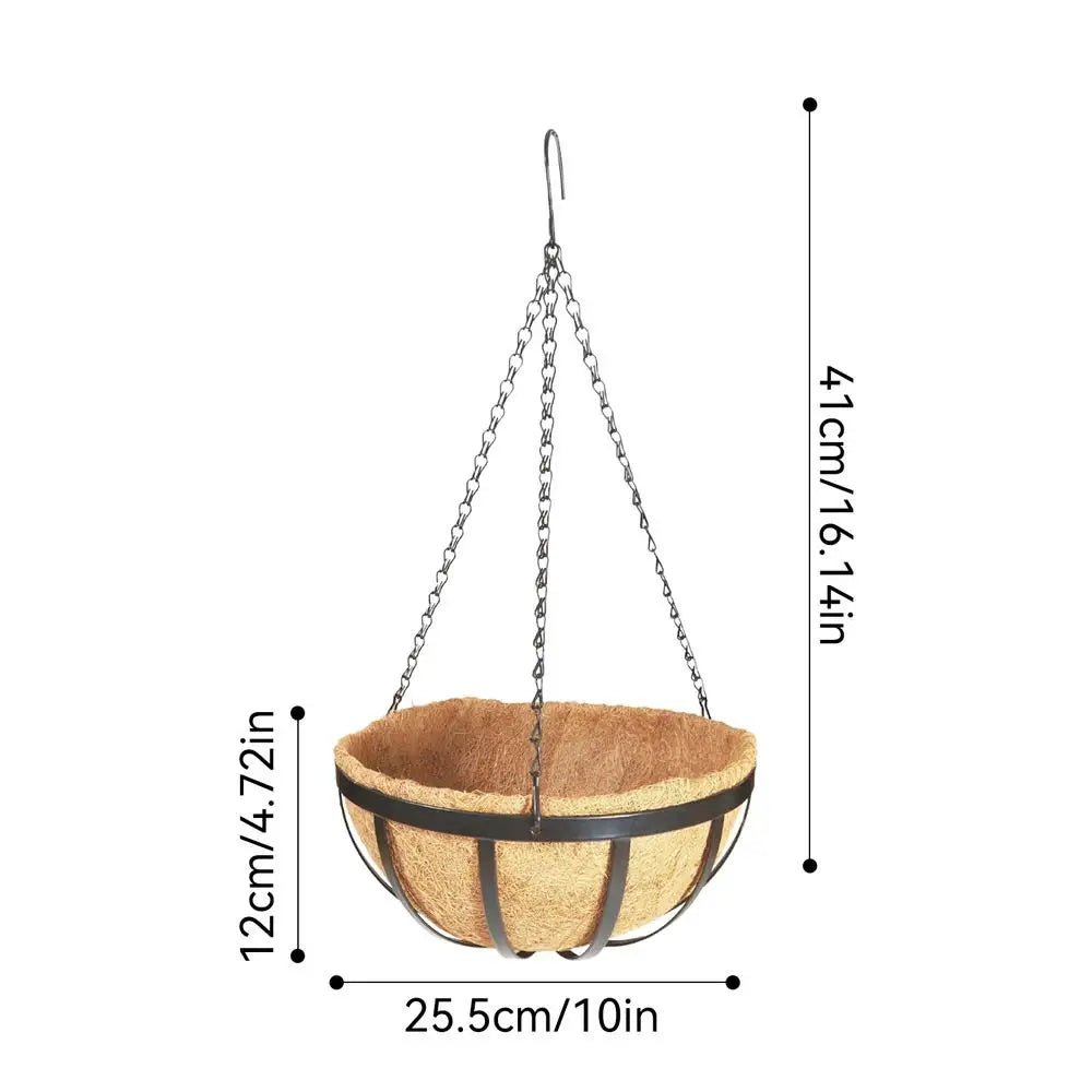 High Concerned Coconut Planter Basket With Coco Liner Hanging Pot
