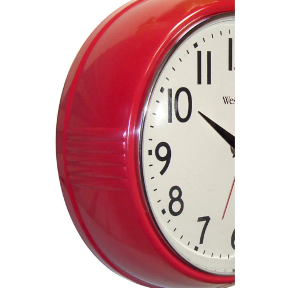 Combination Retro Wall Clock ConvexGlassLensQuartzAnalogTimepiece DecorOfficeDisplay