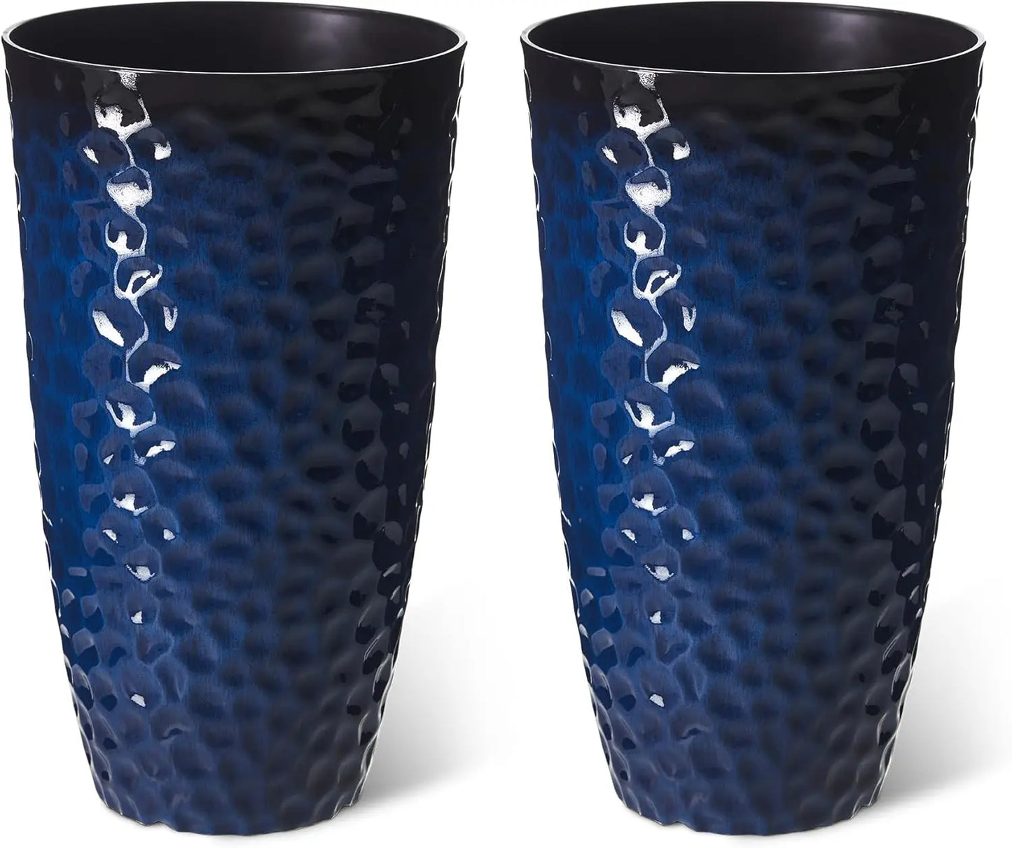JIAOYING Tall Planter TwoPack HoneycombTextured WeatherproofUVProtected Modern Outdoor