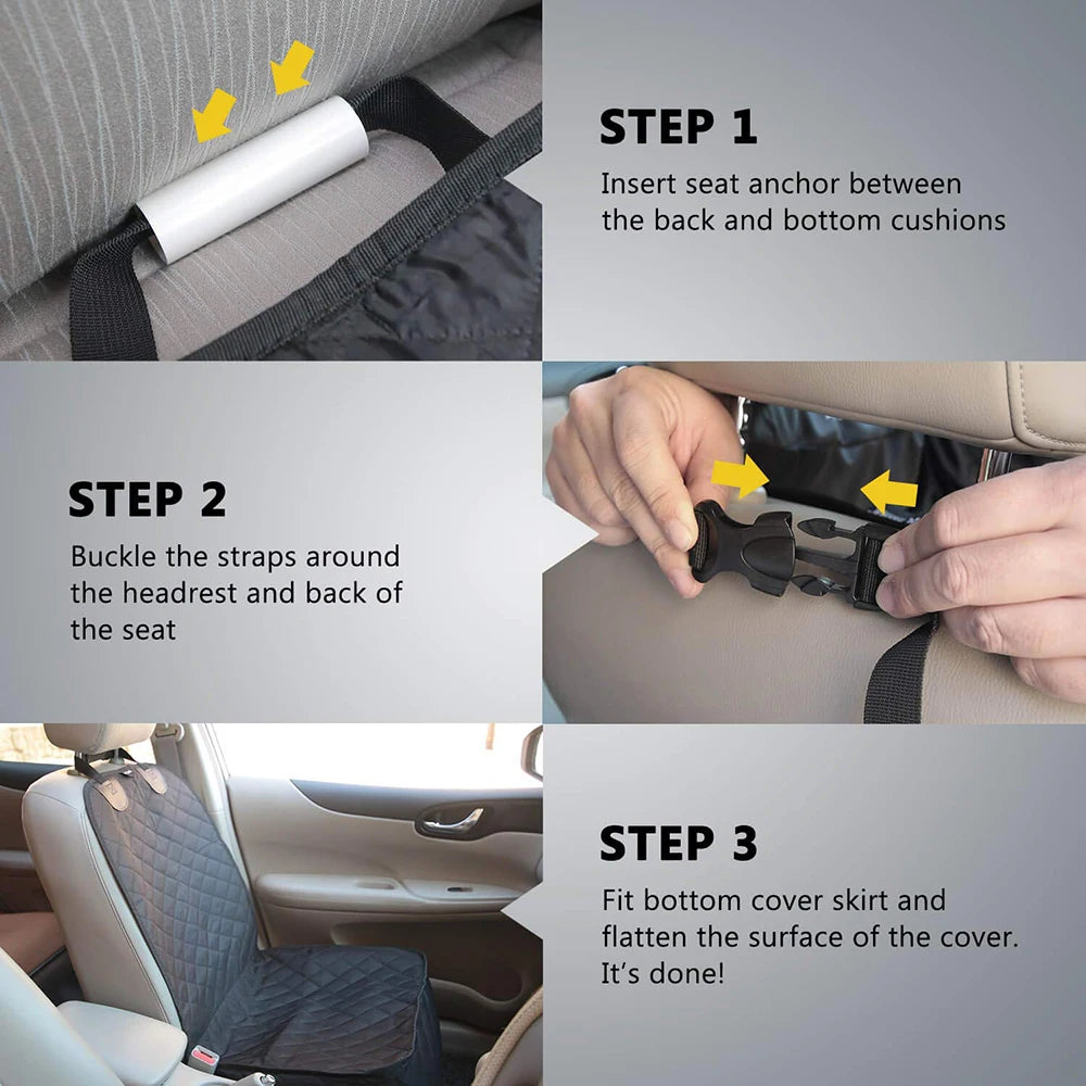 PETRAVEL Universal Dog Cat Car Seat Cover Waterproof Front Seat