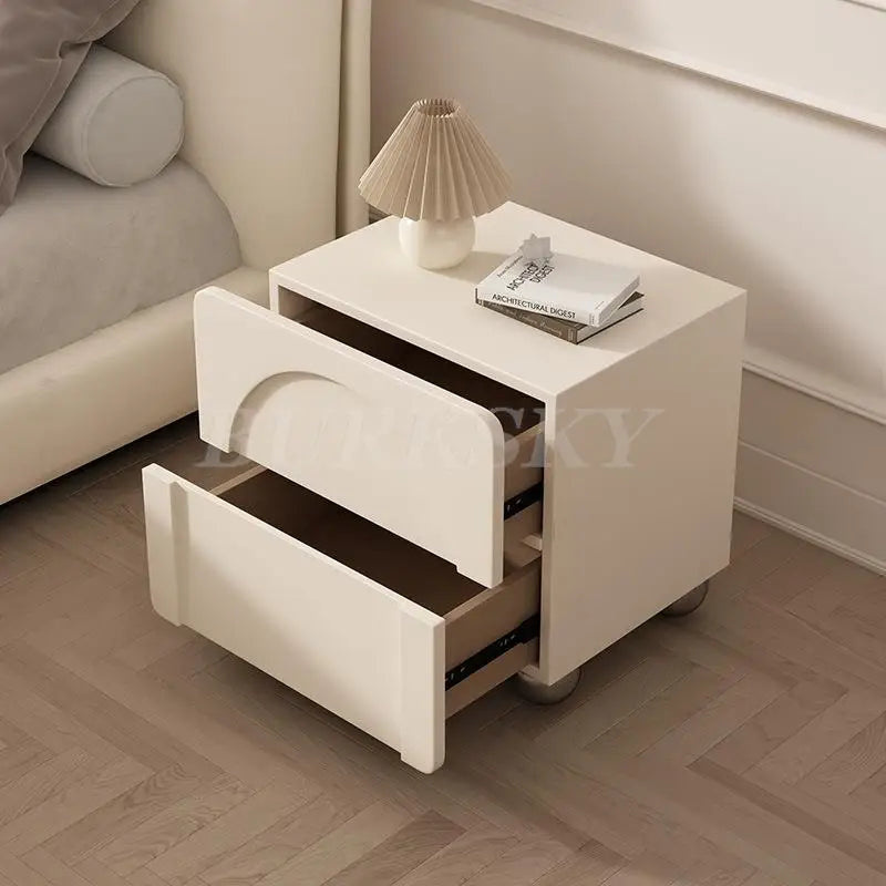Fosanmi Modern Bedside Table Nightstand Home Storage Cabinet