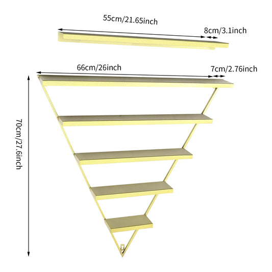 High Concerned Five Tier Wall Mounted Nail Polish Display Rack