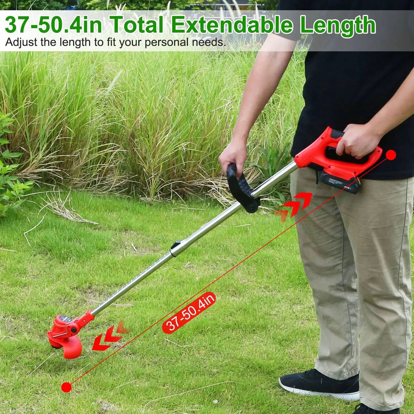 Hign-concerned Cordless Telescopic Lawn Mower 8000 RPM Adjustable