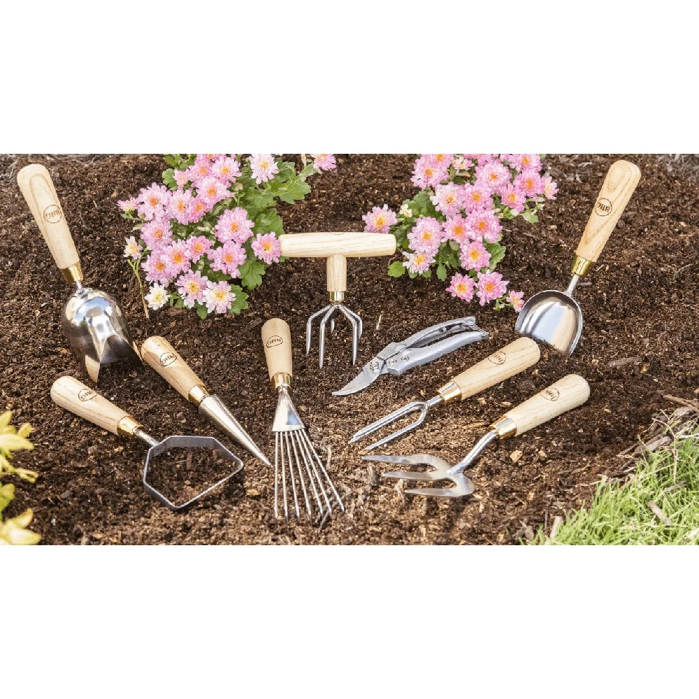 XMSJ Stainless Steel Garden Tool Set With Wood Handles