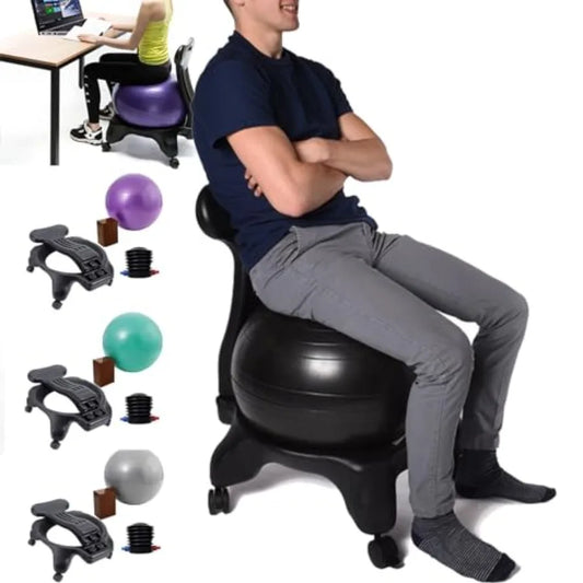 XMSJ Ergonomic Fitness Ball Chair For Posture Support Home Gym