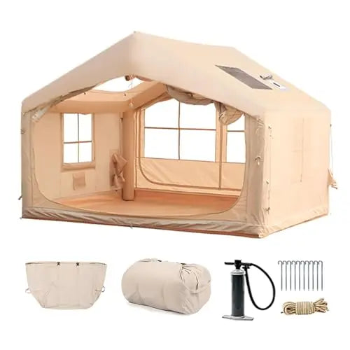 Building Inflatable Camping Tent Four Season Ultra Quick Setup Stove