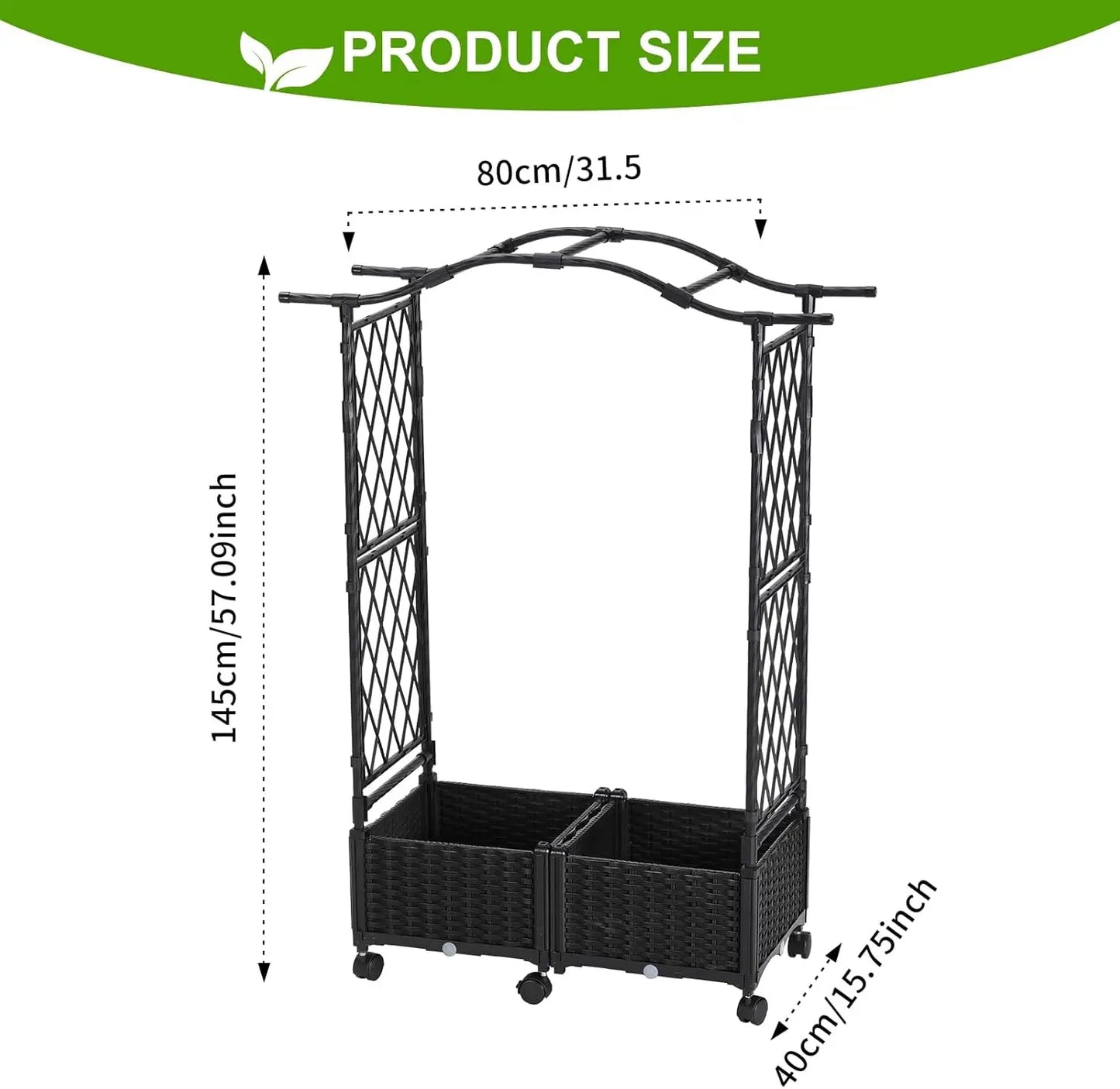 Raised Garden Bed Trellis Planter Two Pack