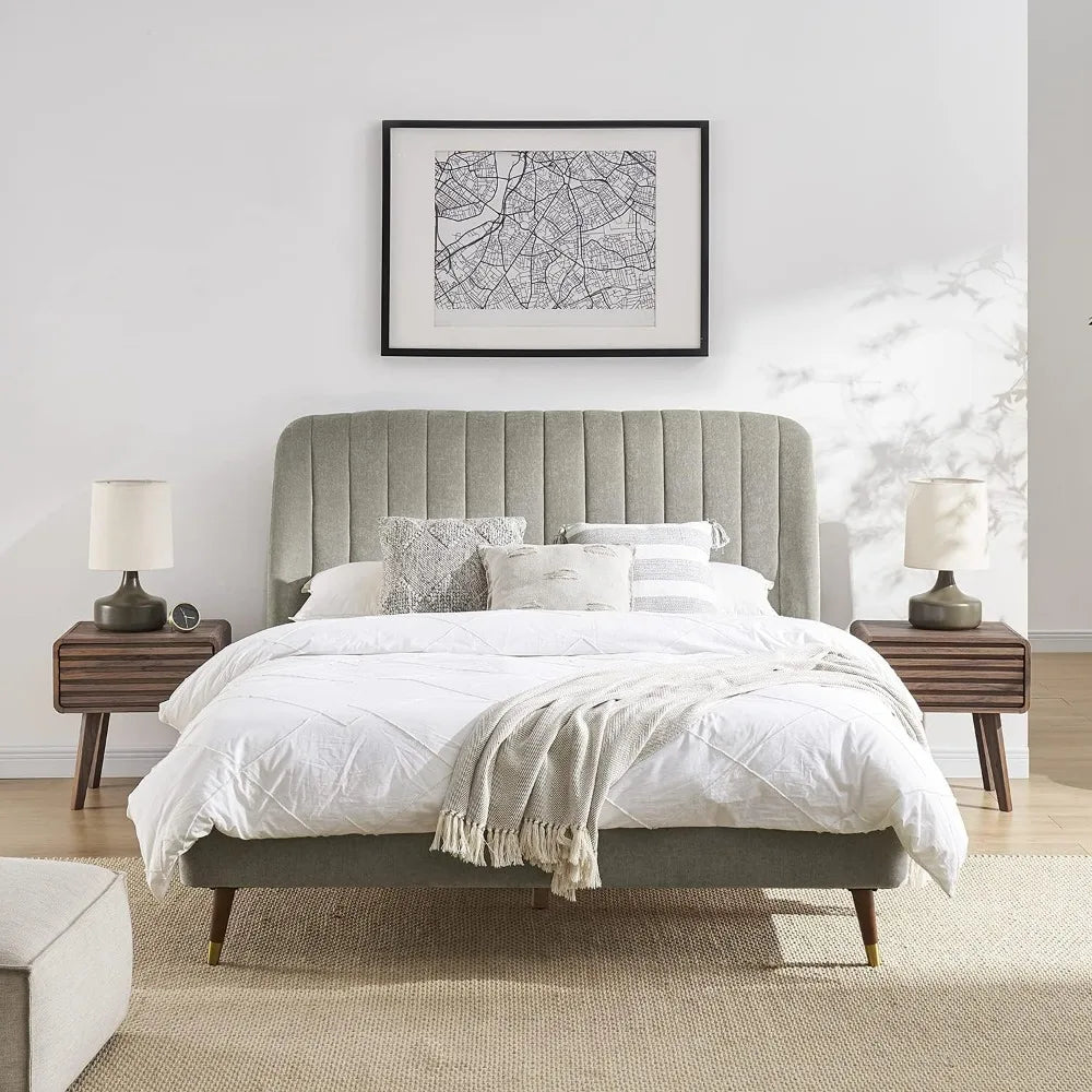 DAFIFY Ensley Nightstand With Drawer Mid Century Modern