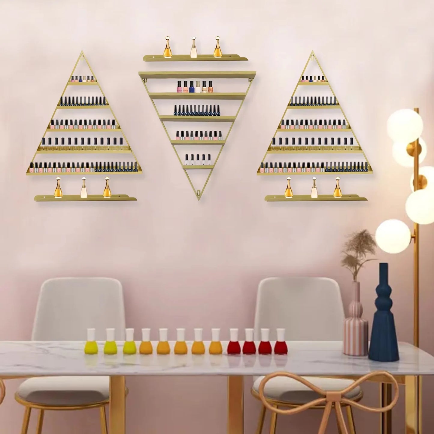 High Concerned Five Tier Wall Mounted Nail Polish Display Rack