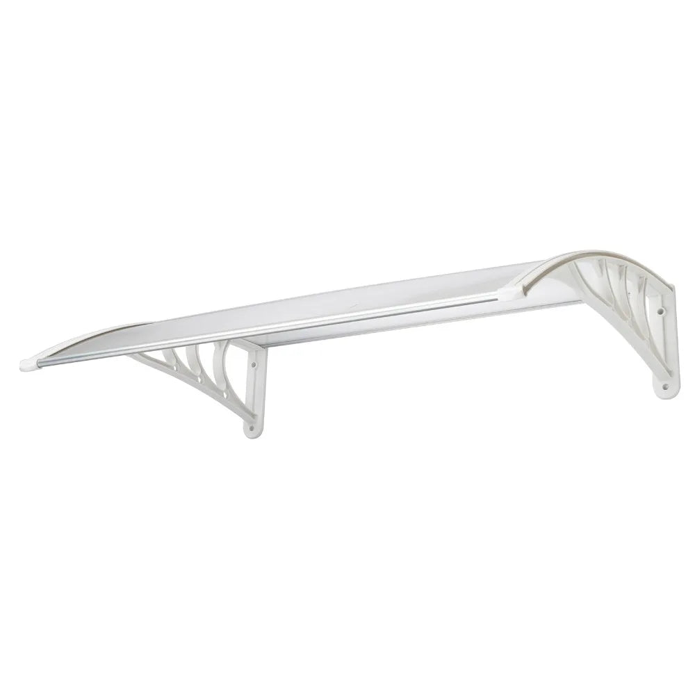 Hign-concerned Household Door And Window Rain Cover Eaves Canopy With Transparent Board And White Holder