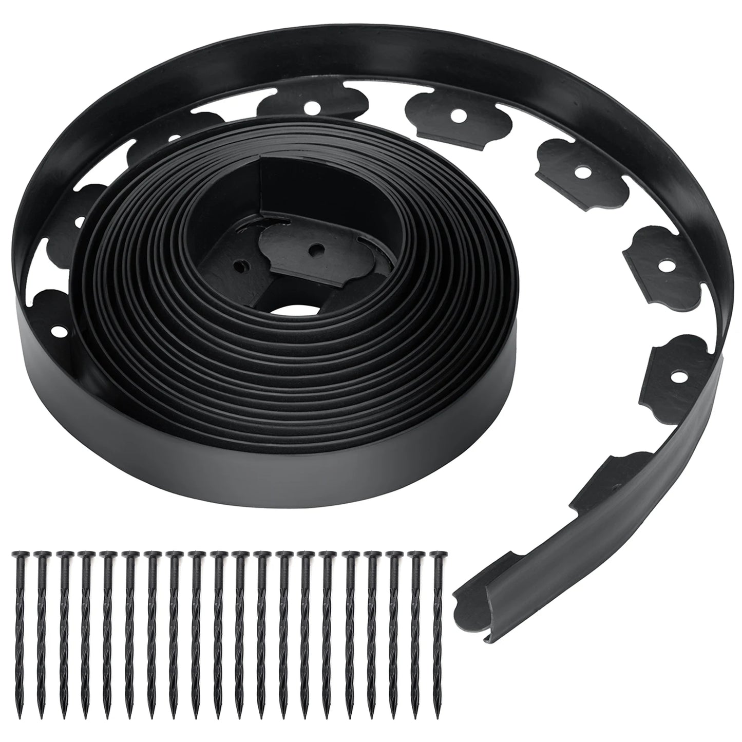 Feature Flexible Garden Edging Border Kit With Anchoring Spikes