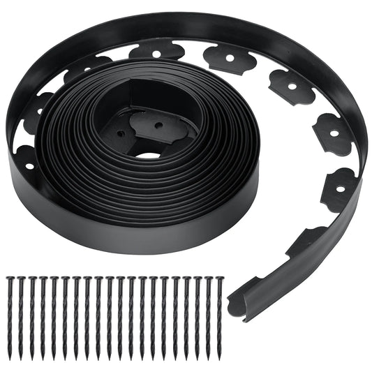 Feature Flexible Garden Edging Border Kit With Anchoring Spikes