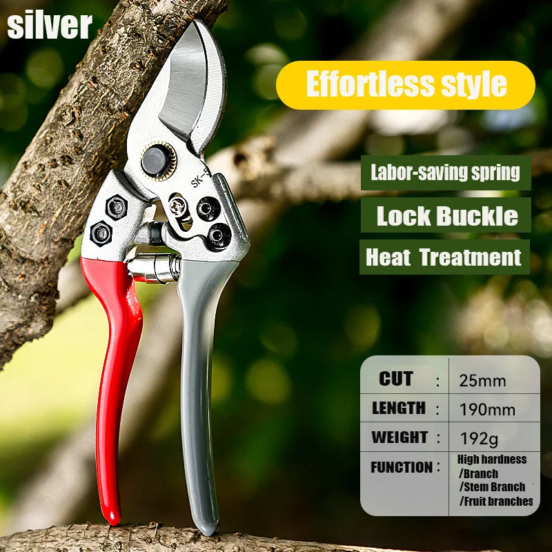 Garden Hand Pruners With SK5 Steel Blades Bypass Pruner