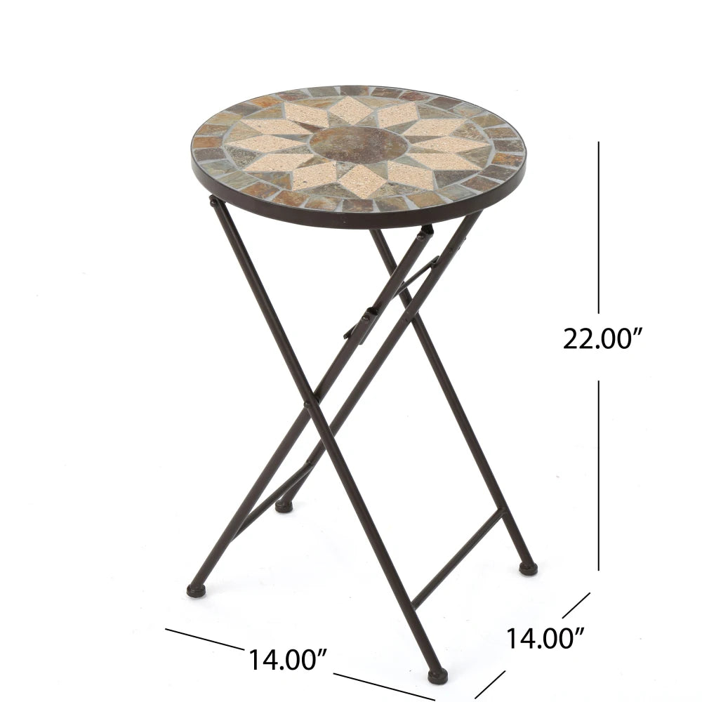 Hign-concerned Stone Mosaic Outdoor Tables Furniture For Patio