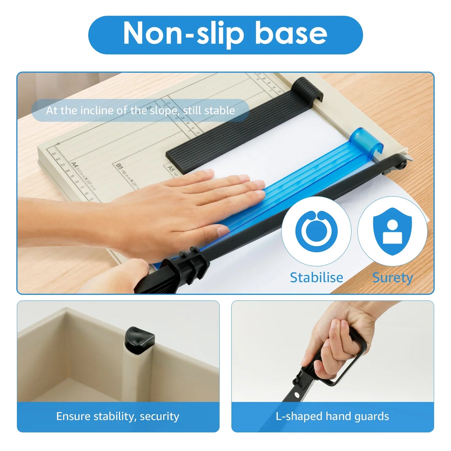A4 To B7 Paper Cutter Tool 12 Inch Manual Multi Function Metal Blade Trimming Knife For Office And Crafting