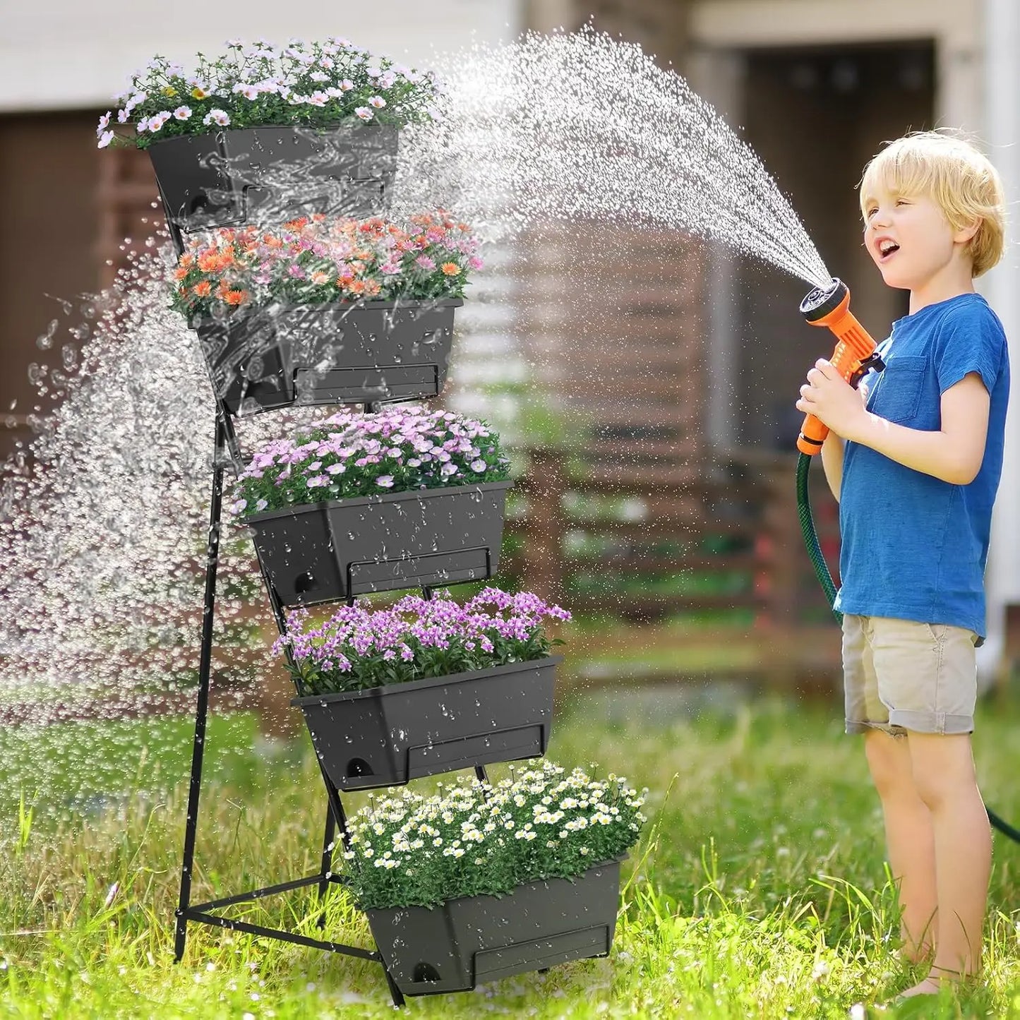 High-concerned Chemical Galvanized Raised Garden Beds Outdoor Planter Set for Vegetables and Flowers