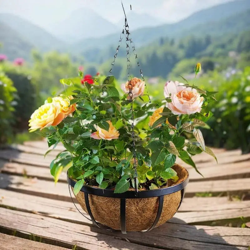 High Concerned Coconut Planter Basket With Coco Liner Hanging Pot