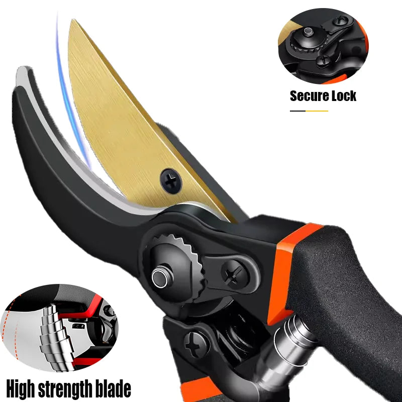 Garden Hand Pruners With SK5 Steel Blades Bypass Pruner