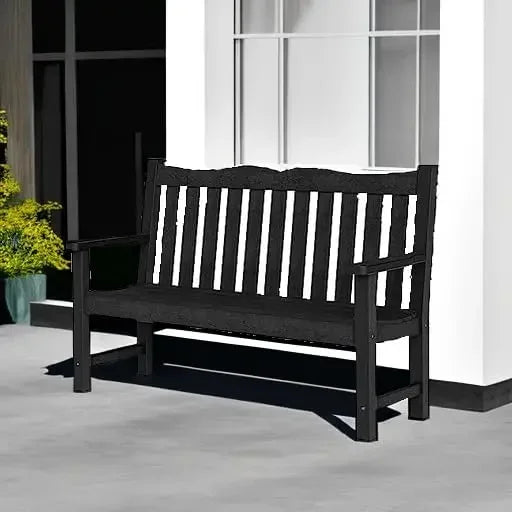 ANGDUO Outdoor 2 Person AllWeather HIPS Waterproof Garden Bench UltraDurableWeatherproof