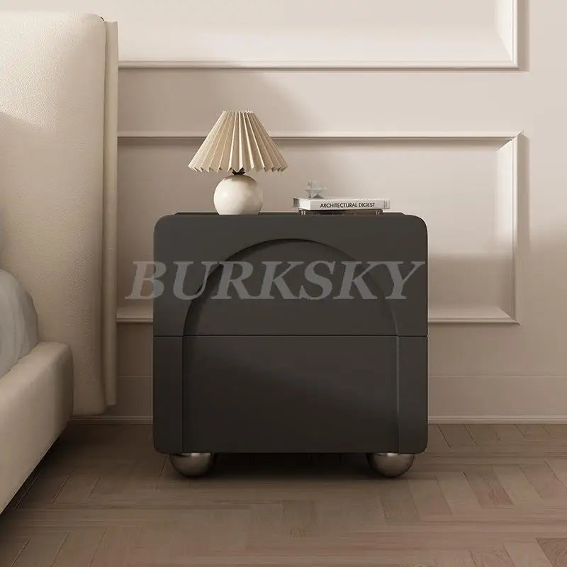 Fosanmi Modern Bedside Table Nightstand Home Storage Cabinet