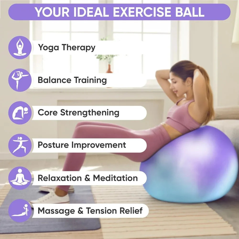 SHXI Yoga Pilates Ball Anti Slip Heavy Duty Gym Ball