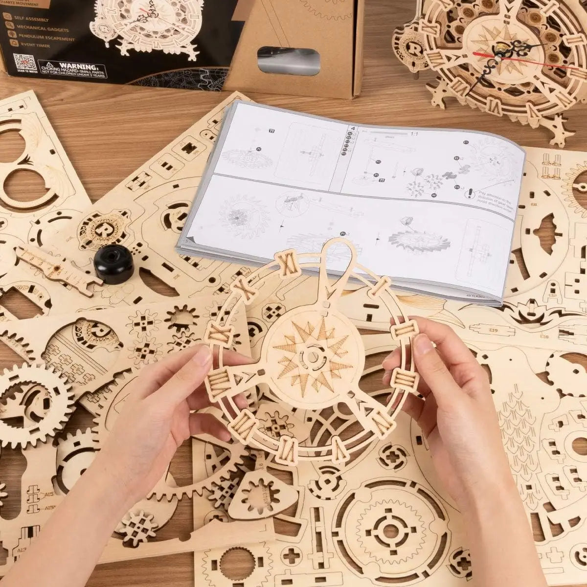 Robotime Rokr 3D Puzzle Owl Clock Kit