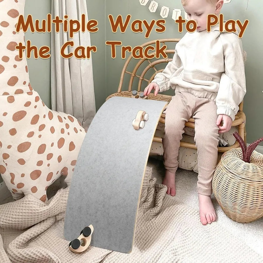 SHXI Gentle Monster Wooden Wobble Balance Board For Toddlers