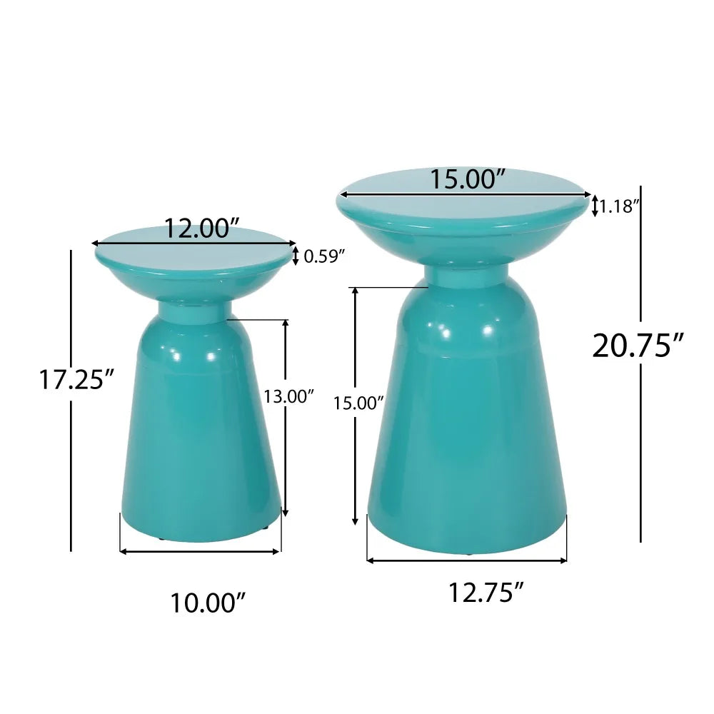 Metal S/2 End Table Outdoor Tables Furniture