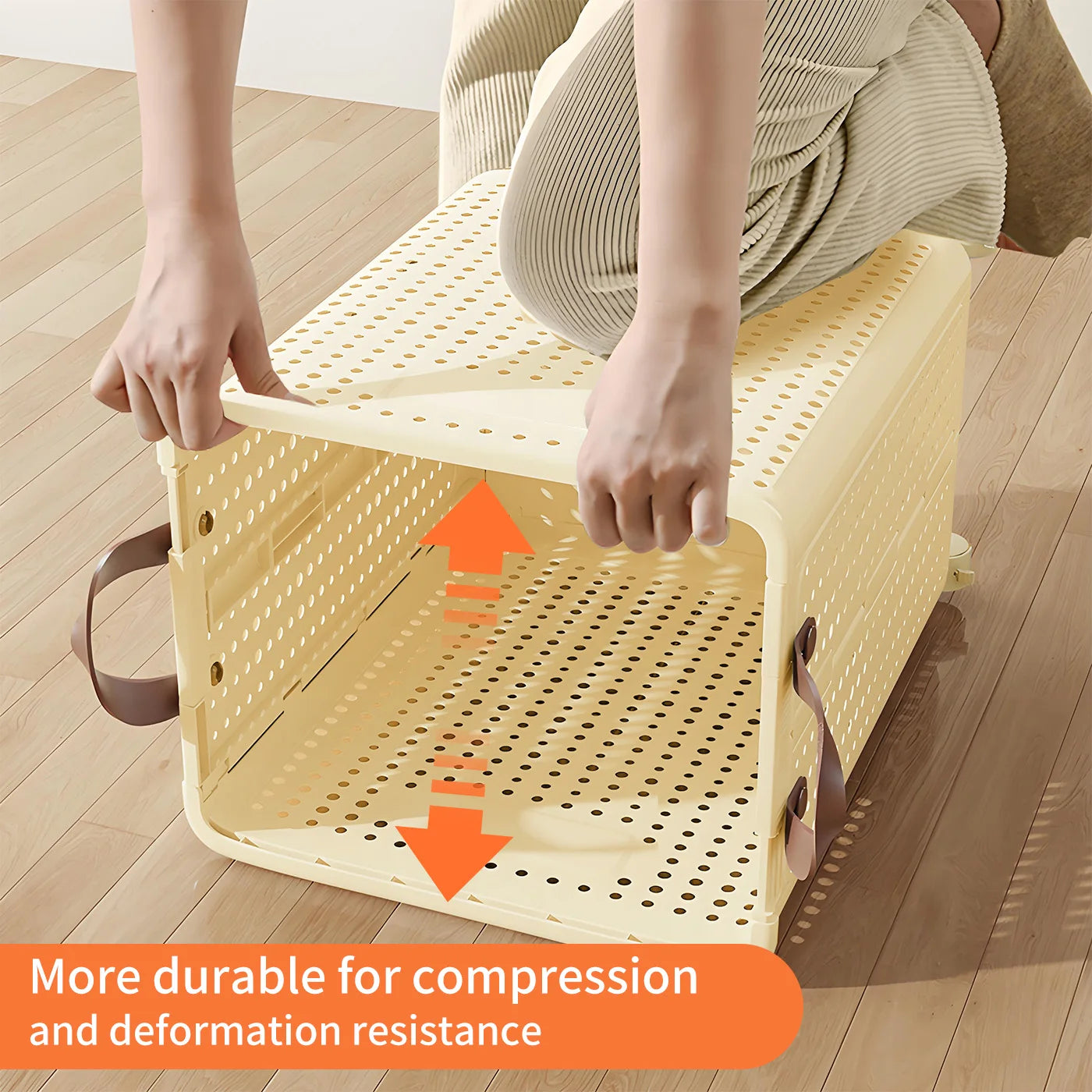 CN HeavyDuty CommercialGrade Laundry Basket With Wheels Foldable Hamper Organizer