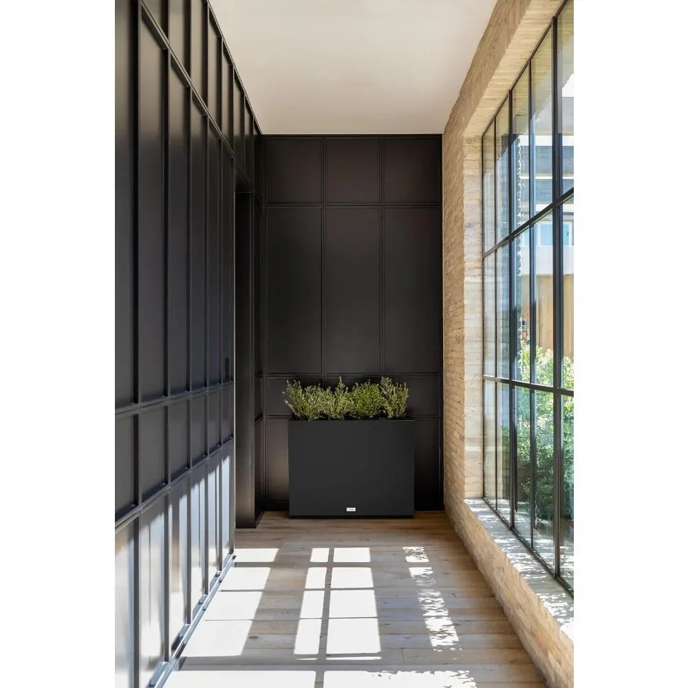 High Concerned Plastic Extra-Tall Rectangular Planter Indoors Outdoor All-Weather