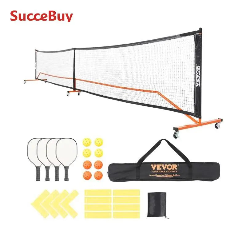 SucceBuy Portable Premium Pickleball Net System Full Court Official Regulation Outdoor