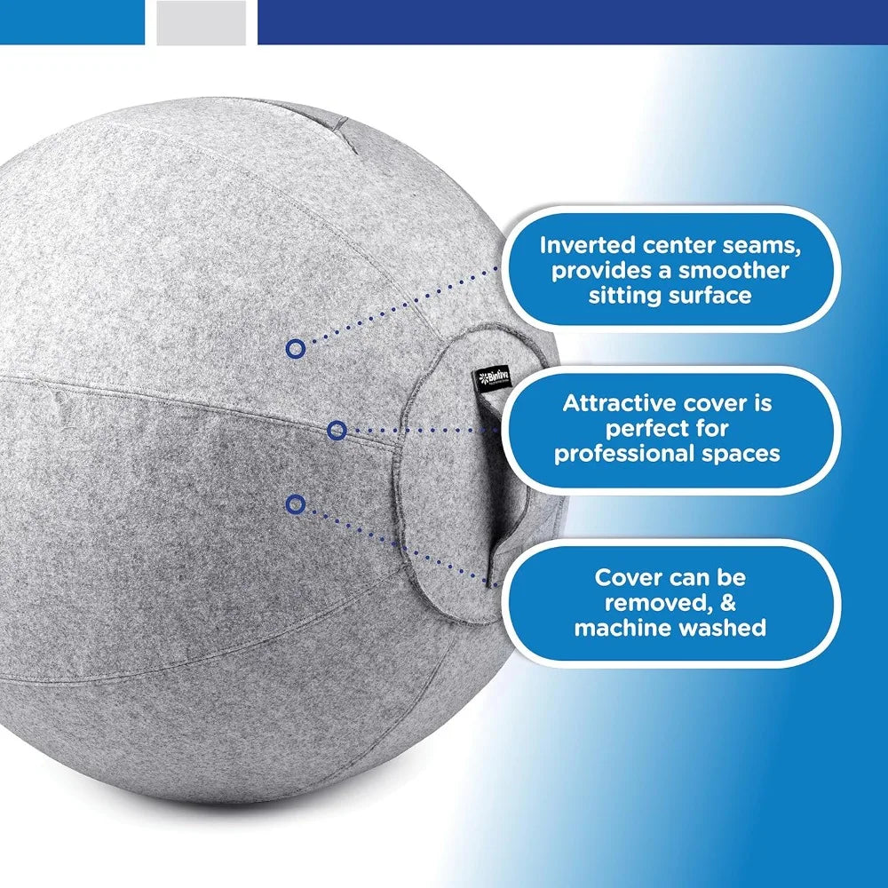 Ergonomic Stability Ball Chair for Office and Yoga with Cover
