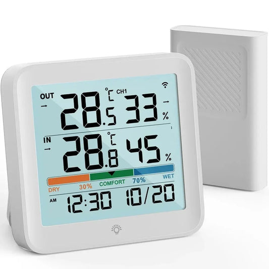 NOKLEAD Weather Station Indoor Outdoor Wireless Thermometer Hygrometer