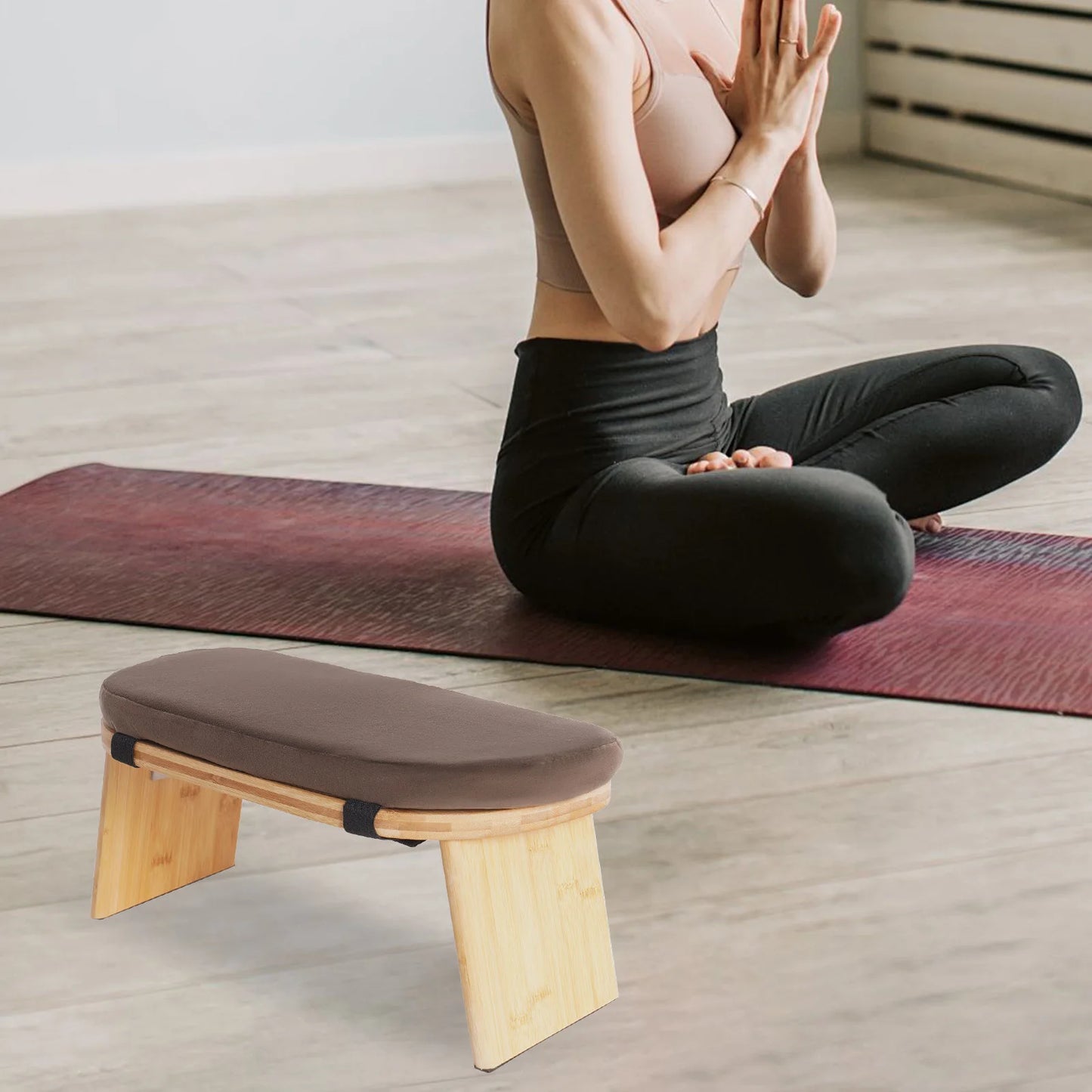 Classified By Exerciser Wooden Foldable Meditation Stool For Yoga