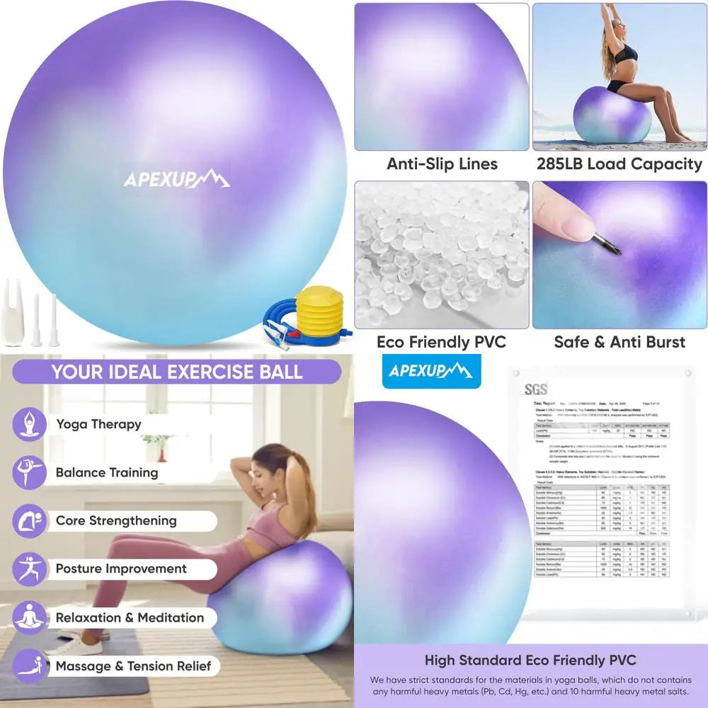 SHXI Yoga Pilates Ball Anti Slip Heavy Duty Gym Ball