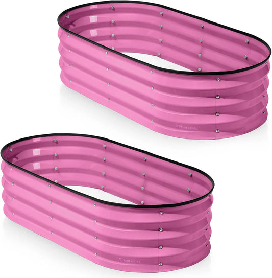 High-concerned Galvanized Raised Garden Beds 2-Pack For Outdoor Gardening Weatherproof