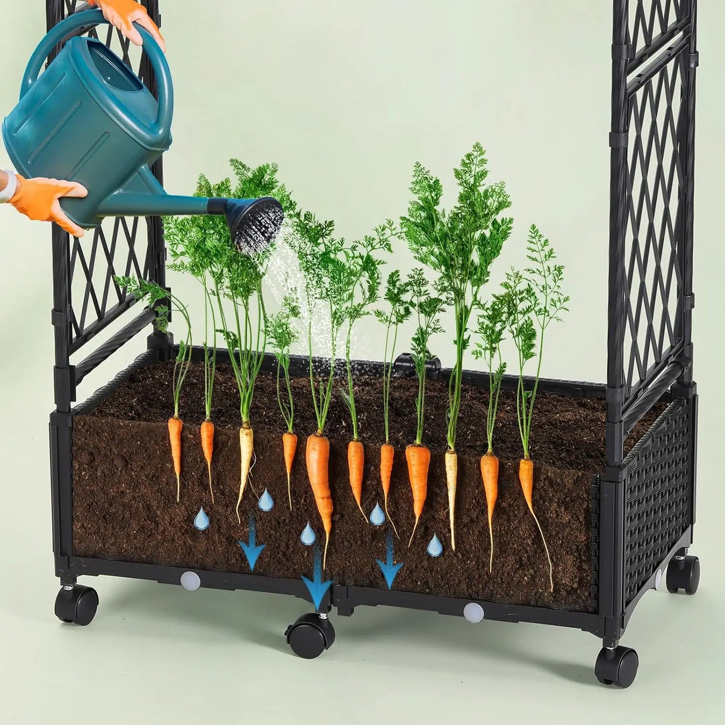Raised Garden Bed Trellis Planter Two Pack