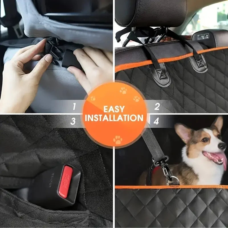 AllWeatherProof ExtremeGrade Waterproof Dog CarSeatProtection HammockNonslip UltraDurable VehicleReady BackSeatGuard