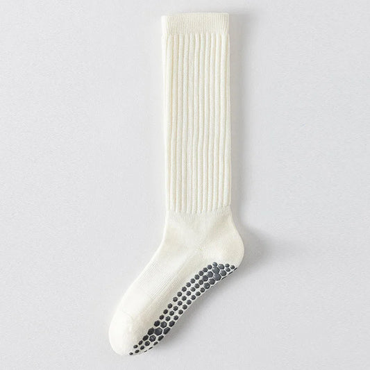 Yoga Socks Women Non-Slip Cotton Dot Silicone Knee-High Grip Socks