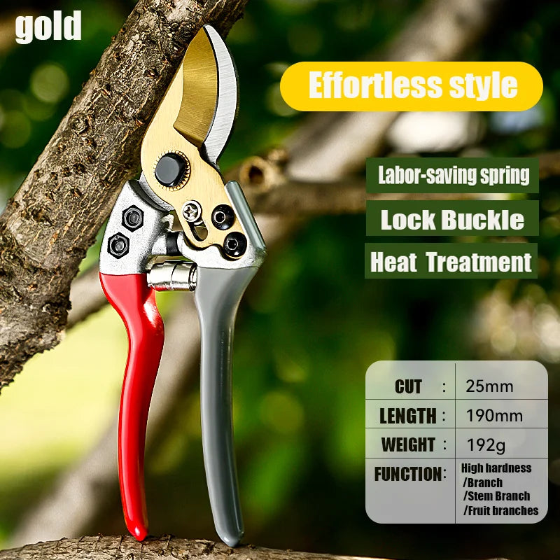 Garden Hand Pruners With SK5 Steel Blades Bypass Pruner