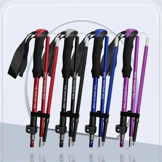 Zhejiang Ultralight Folding Trekking Pole Anti Shock Aluminum Alloy