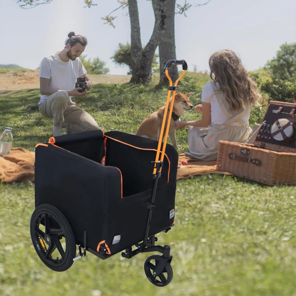 Adigyco Foldable Pet Jogging Stroller Bicycle Trailer For Small Pets