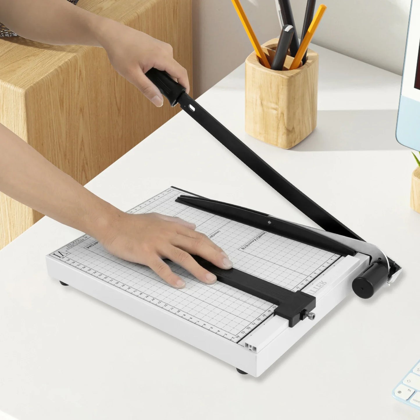 A4 To B7 Paper Cutter Tool 12 Inch Manual Multi Function Metal Blade Trimming Knife For Office And Crafting