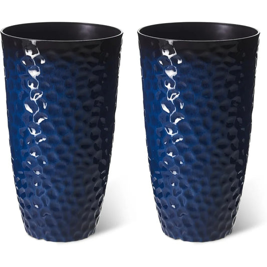 JIAOYING Tall Planter TwoPack HoneycombTextured WeatherproofUVProtected Modern Outdoor