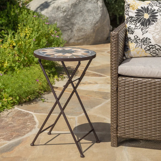 Hign-concerned Stone Mosaic Outdoor Tables Furniture For Patio