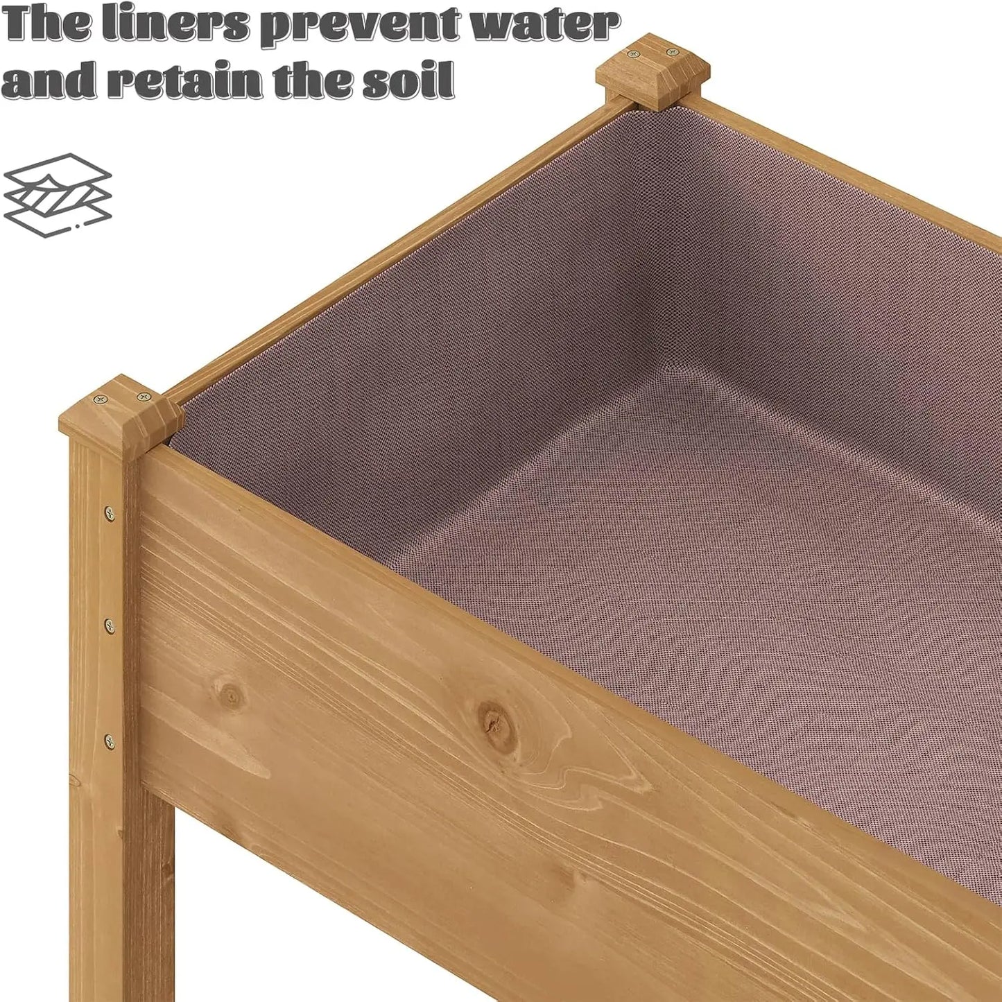 Finishing Weatherproofed RotResistant Premium Wooden Raised GardenBed Planter Box Legs