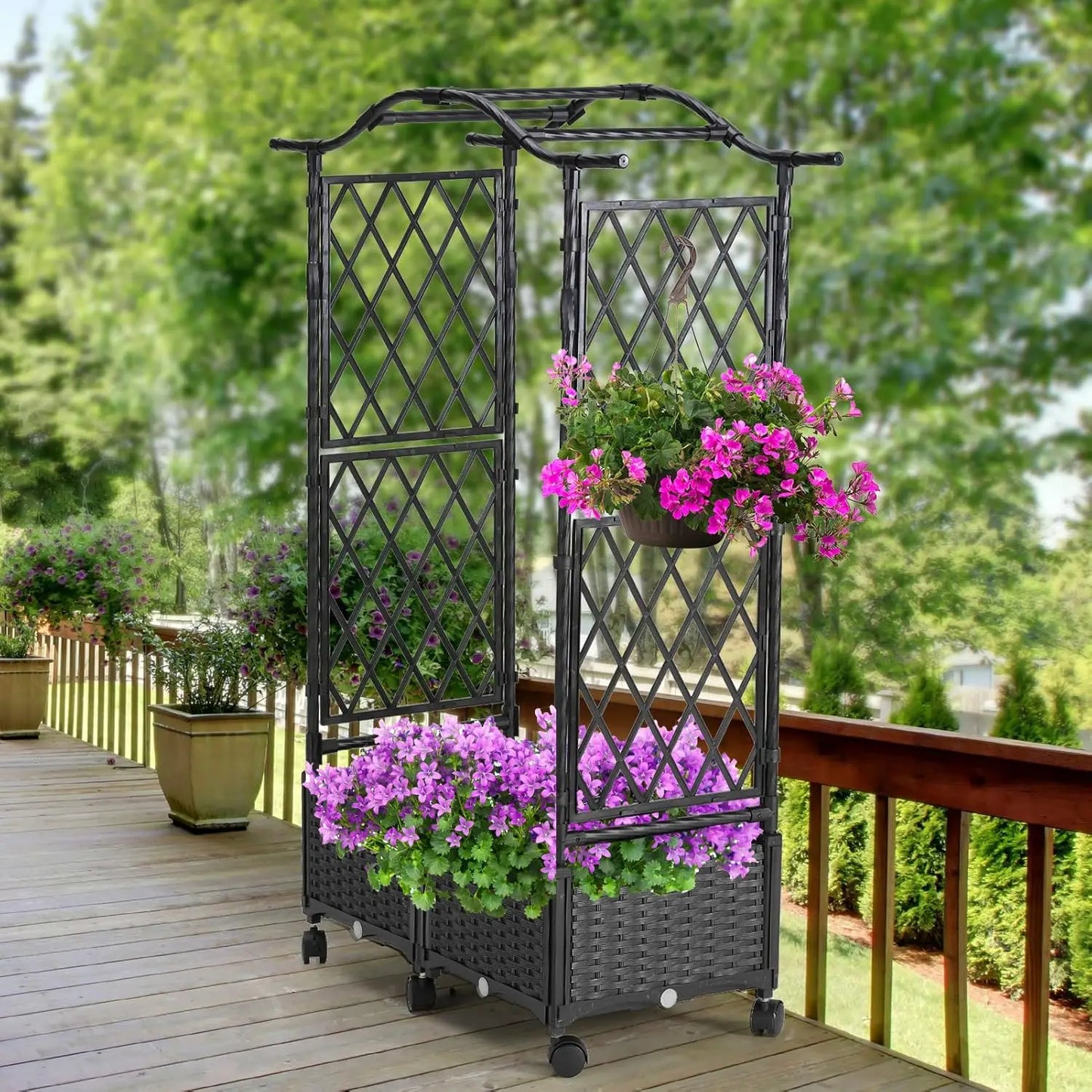 Raised Garden Bed Trellis Planter Two Pack